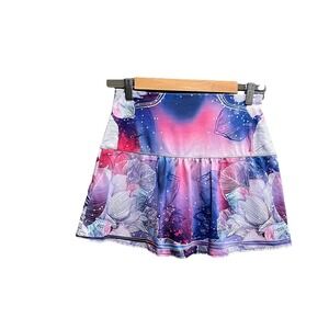 Lucky in Love Floral Ombre Women's Activewear Skort Skirt Size XS (0-2)